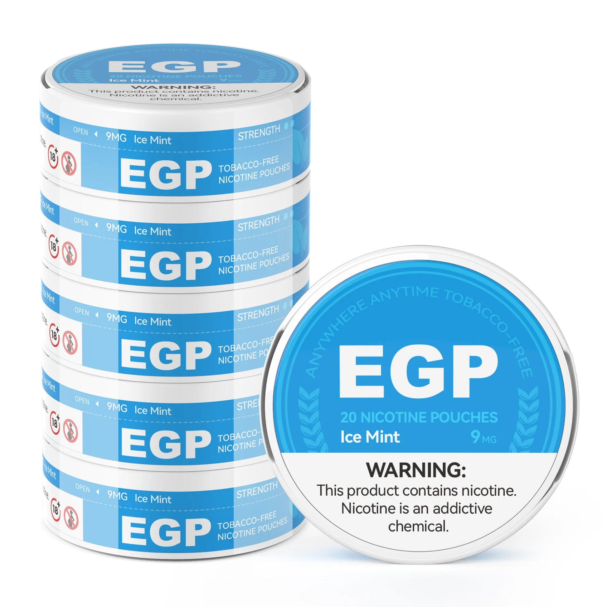 EGP Nicotine Pouches Spearmint 9MG Egp Nicotine Pouches Spearmint 9Mg