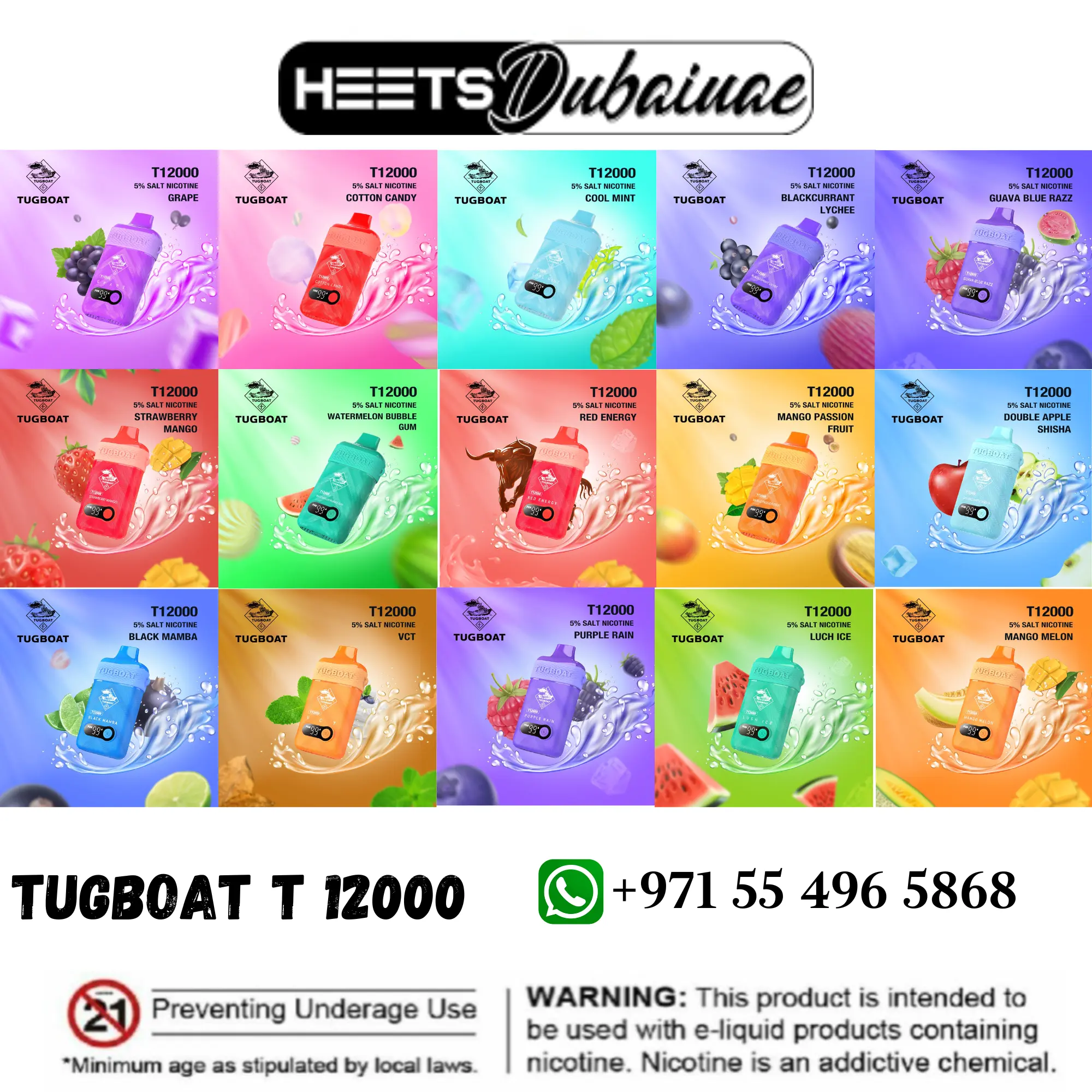 Tugboat T12000 Disposable Vape 5% Nicotine Tugboat T12000 Disposable Vape 5% Nicotine
