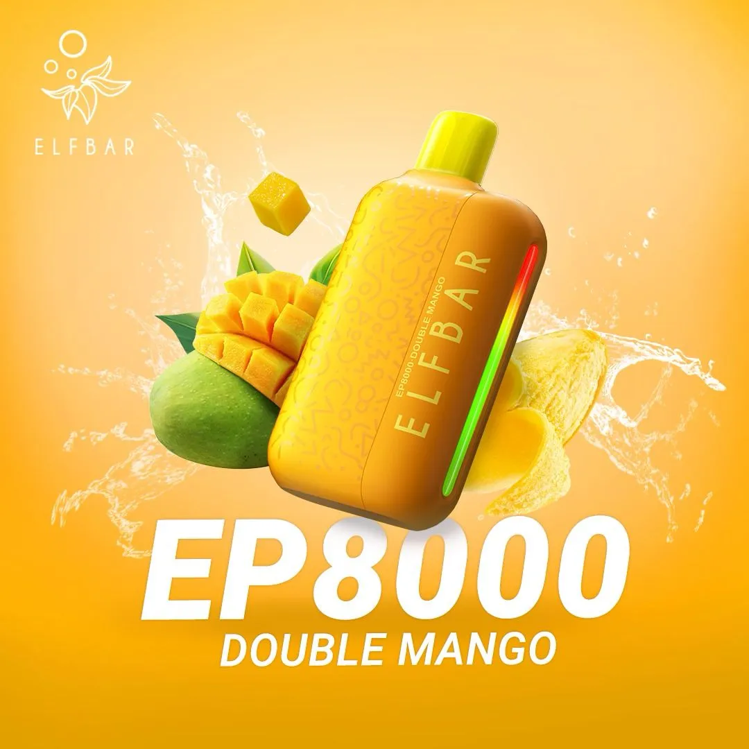 ELF Bar EP8000 Puffs Disposable Vape Double Mango Elf Bar Ep8000 Puffs Disposable Vape Double Mango