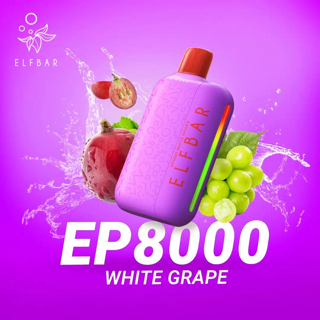 ELF Bar EP8000 Puffs Vape White Grape Elf Bar Ep8000 Puffs Vape White Grape
