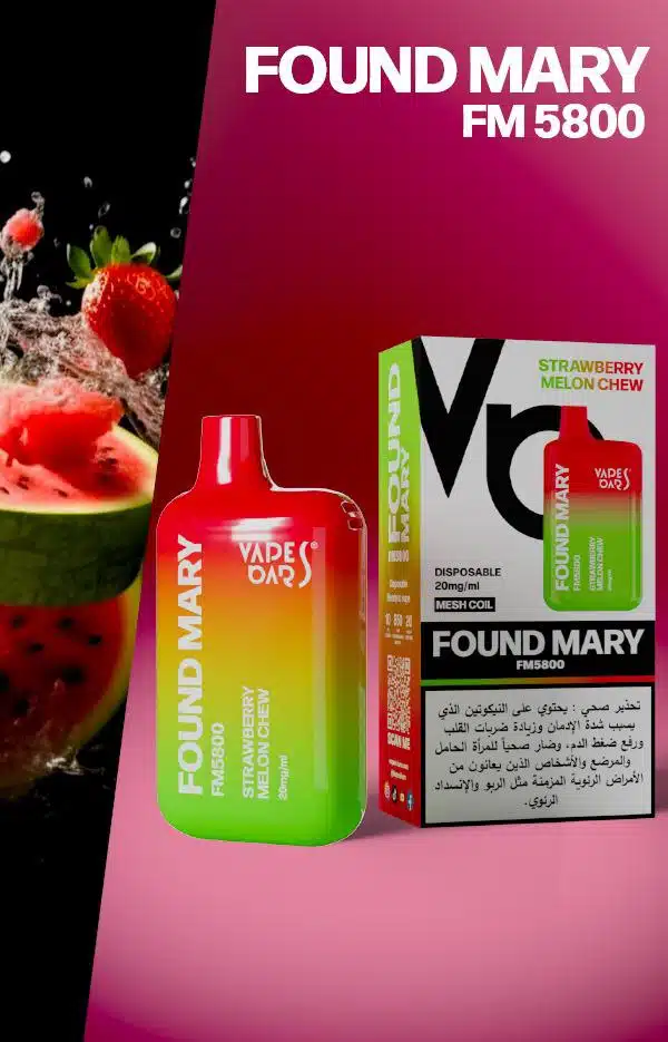 Vape Bar Found Mary FM5800 20mg vape Strawberry Melon Chew Vape Bar Found Mary Fm5800 20Mg Vape Strawberry Melon Chew