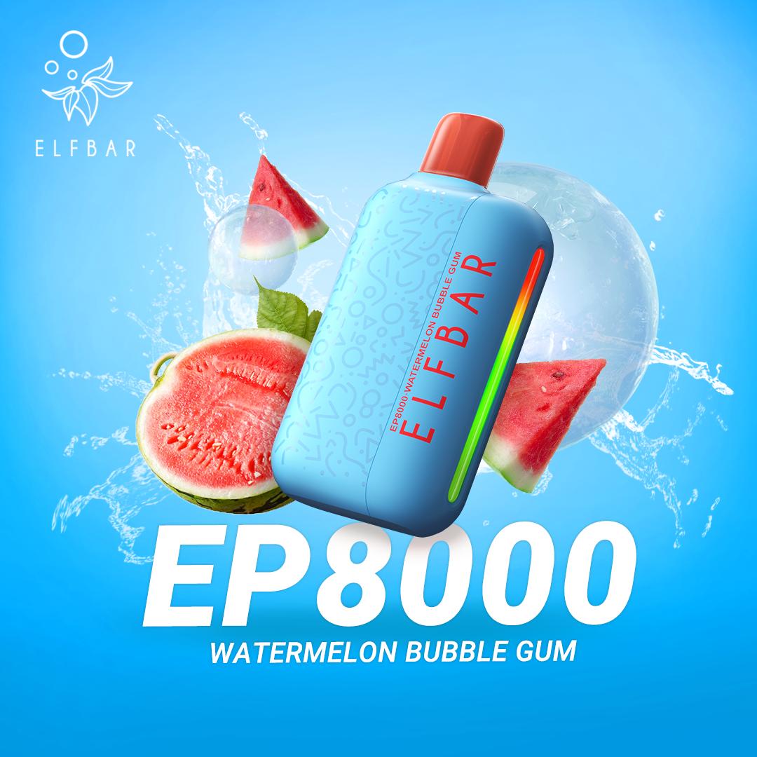 ELF Bar EP8000 Puffs Vape Watermelon Bubble Gum Elf Bar Ep8000 Puffs Vape Watermelon Bubble Gum