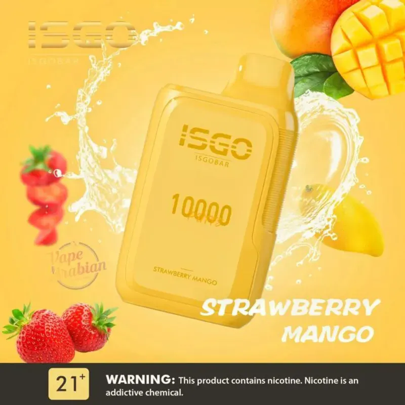 ISGO BAR 10000 Puffs Vape Strawberry Mango Isgo Bar 10000 Puffs Vape Strawberry Mango