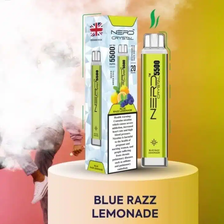 Nerd Crystal 5500 Puffs Bluerazz lemonade Nerd Crystal 5500 Puffs Bluerazz Lemonade