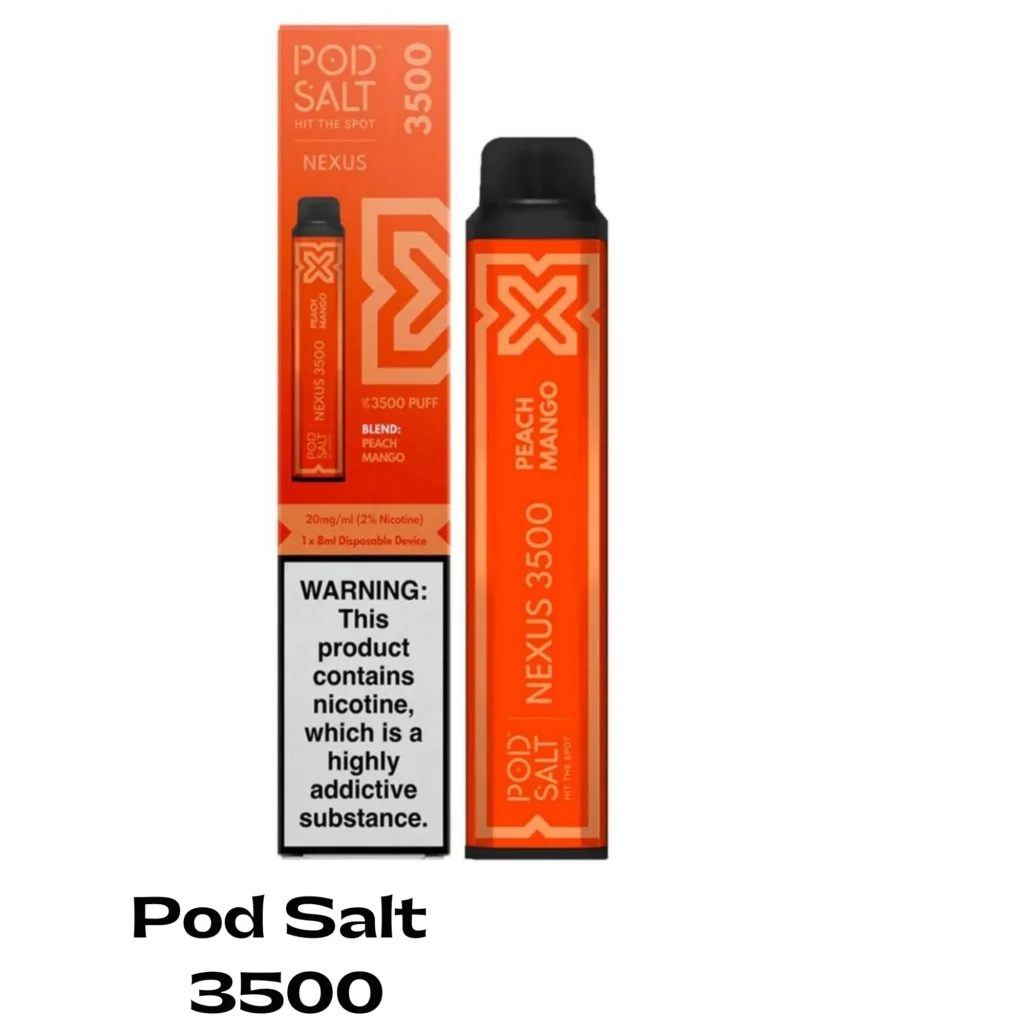 Pod Salt Nexus 3500 Puffs Vape Peach Mango Pod Salt Nexus 3500 Puffs Vape Peach Mango