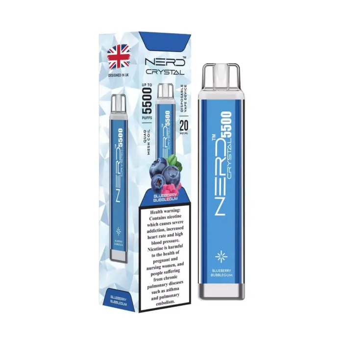 Nerd Crystal 5500 Puffs Blueberry Bubblegum