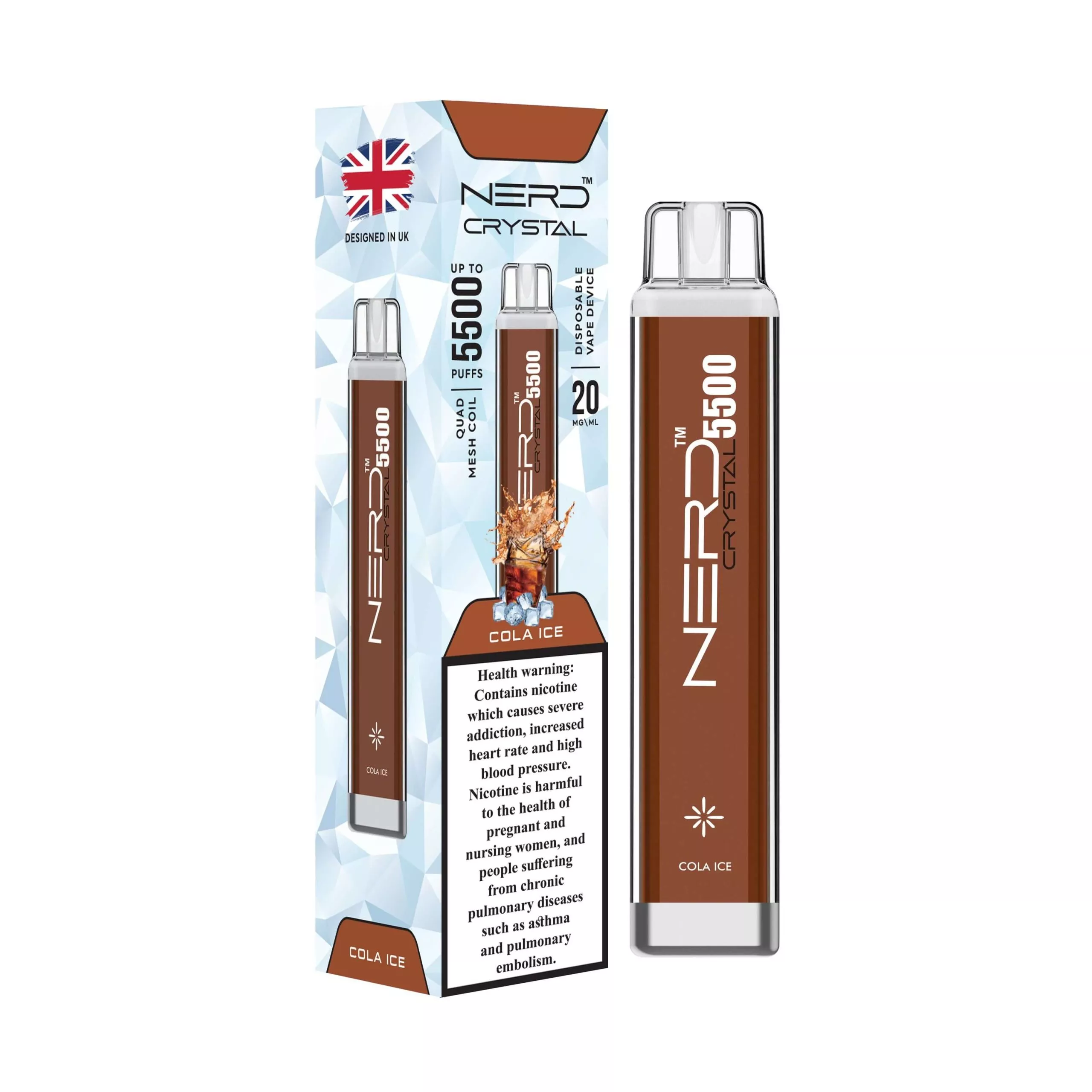 Nerd Crystal 5500 Puffs Disposable Cola ice Nerd Crystal 5500 Puffs Disposable Cola Ice