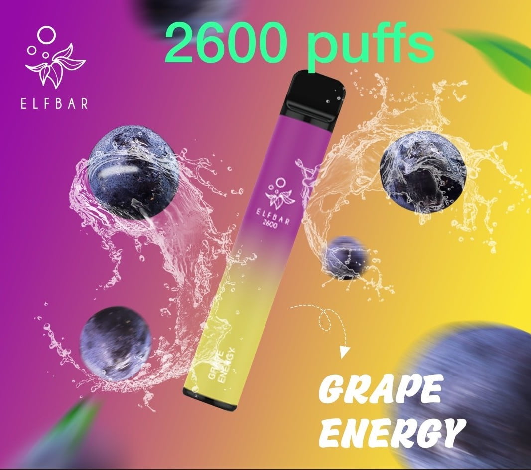 ELF Bar Vape 2600 Puffs Grape Energy Elf Bar Vape 2600 Puffs Grape Energy