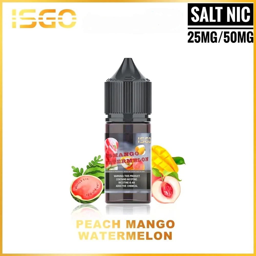 ISGO-Peach-Mango-Watermelon-50MG-30ML Isgo Liquid 30Ml 25/50Mg Peach Mango Watermelon