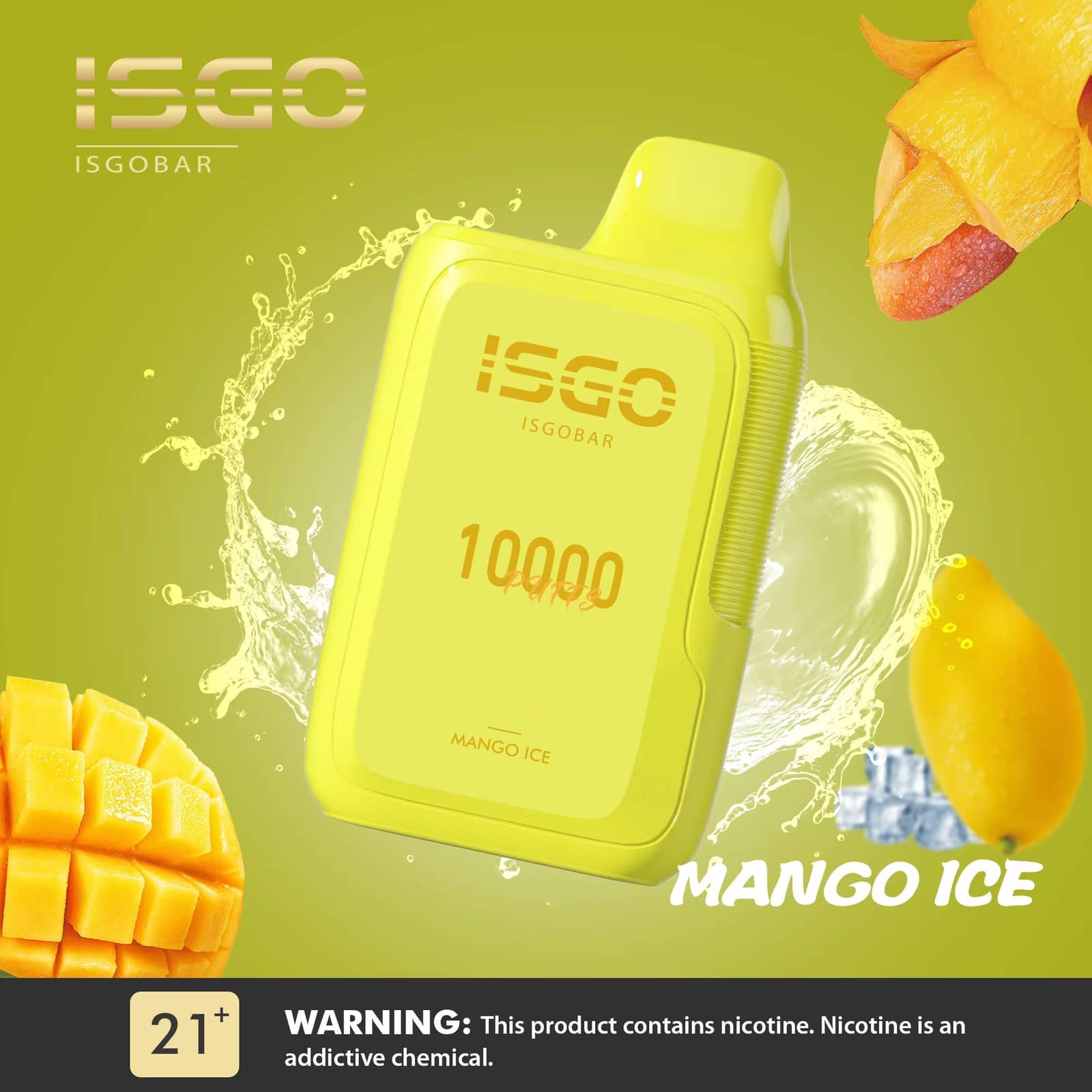 ISGO BAR 10000 Puffs Vape Mango Ice Isgo Bar 10000 Puffs Vape Mango Ice