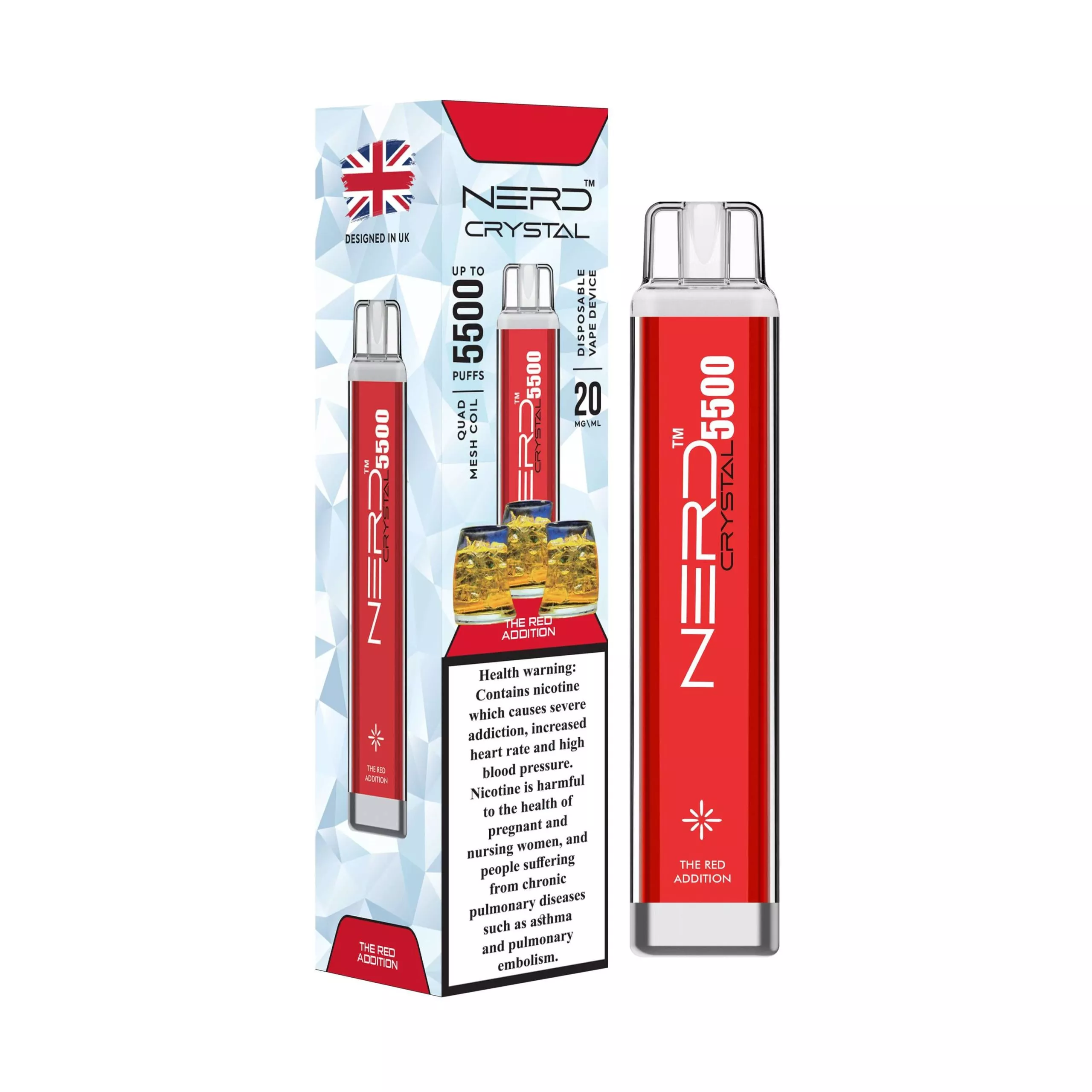 Nerd Crystal 5500 Puffs Red Addition Nerd Crystal 5500 Puffs Red Addition