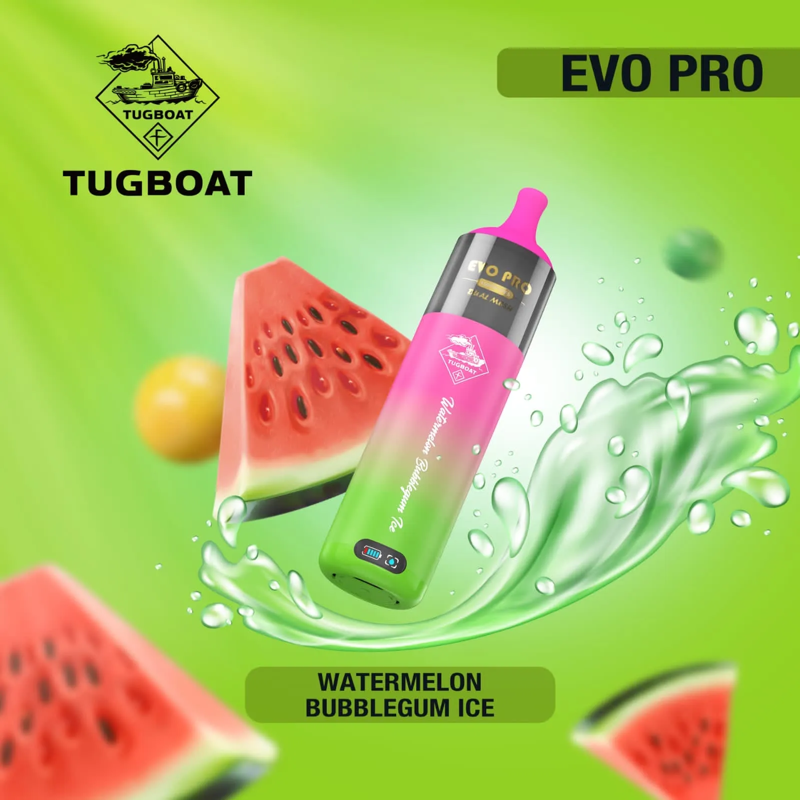 Tugboat 15000 Puffs Watermelon Bubblegum Ice Tugboat 15000 Puffs Watermelon Bubblegum Ice