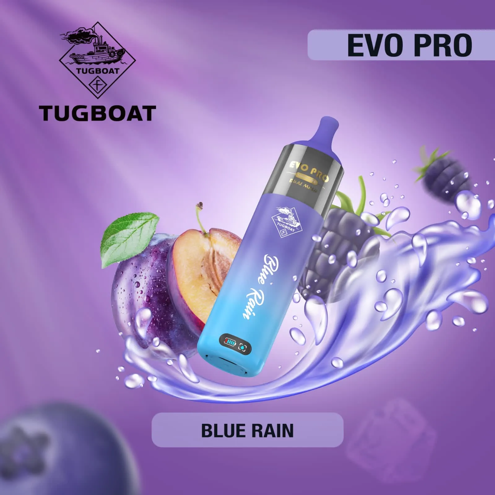 Tugboat EVO Pro 15000 Puffs Blue Rain Tugboat Evo Pro 15000 Puffs Blue Rain